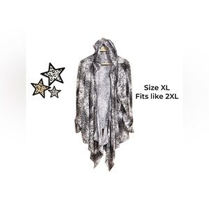 ⭐ Relativity Leopard Print Open Waterfall Cardigan ⭐